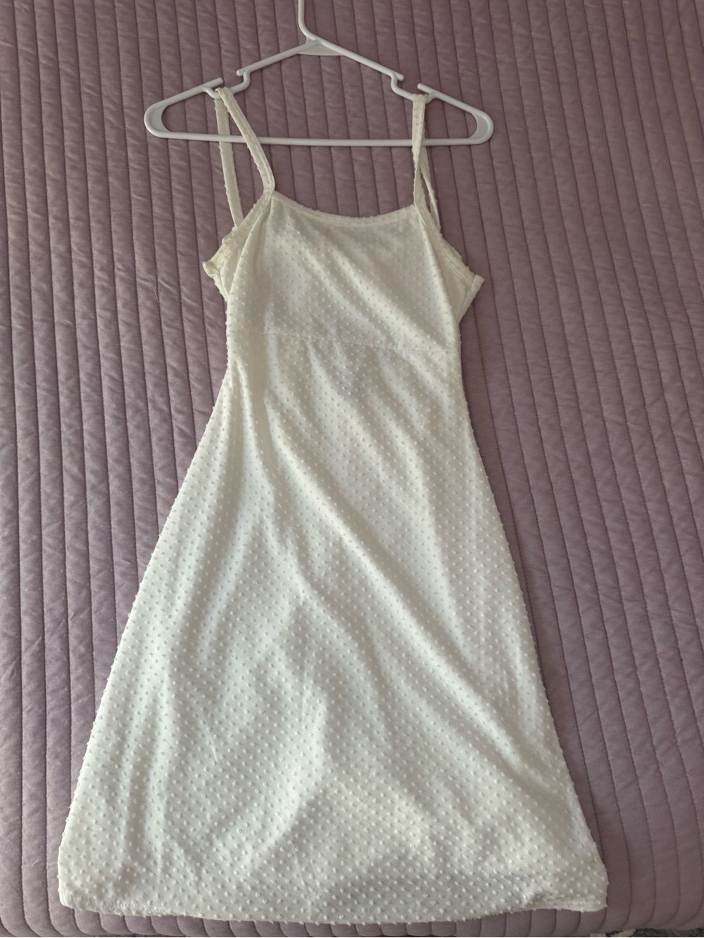 Olivia Rae Ivory Swiss Dot Slip Dress